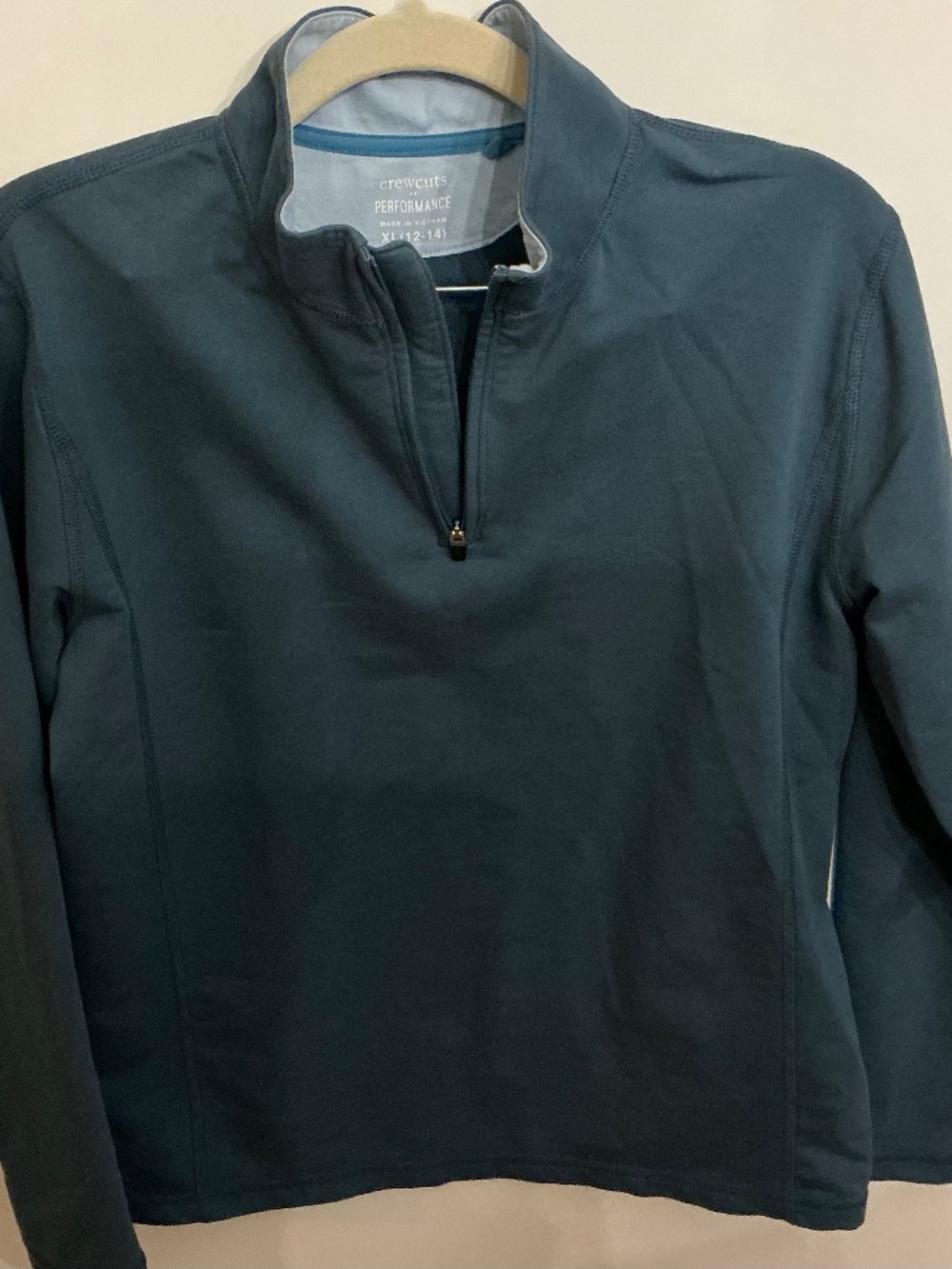 J. Crew Crewcuts Boys Navy Blue 1/4 Zip Pullover Sweater - Size xl